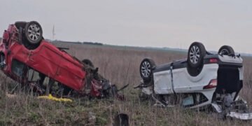 Accident grav la baza NATO: Două mașini s-au ciocnit și s-au răsturnat peste gardul unității militare!