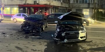 Video-Accident grav în Păcurari: Imagini surprinse de o cameră cu momentul impactului