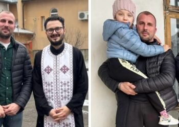 Polițistul Dani Cek și părintele Alexandru Lungu luptă să strângă 174.000€ pentru salvarea fraților Gabriela și Maxim