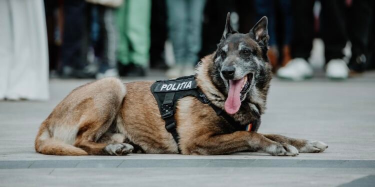 Povestea emoționantă a lui Toy, câinele polițist din Iași, devine virală