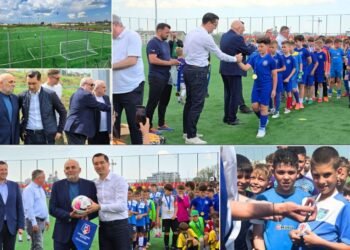 Noua bază sportivă din Suceava, inaugurată în prezența oficialilor Federației Române de Fotbal