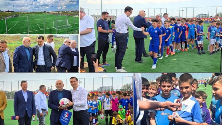 Noua bază sportivă din Suceava, inaugurată în prezența oficialilor Federației Române de Fotbal