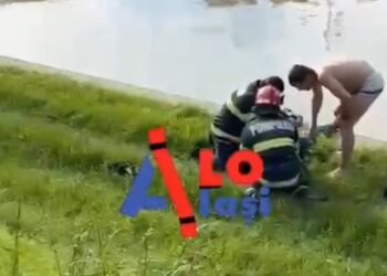 VIDEO-Erou în timpul liber: Pompierul care a sărit în Bahlui ca să salveze un tânăr de 25 de ani