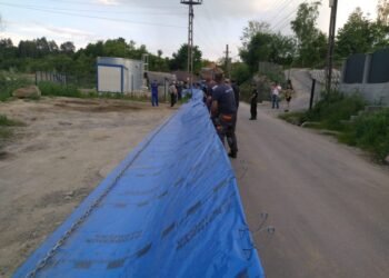 Dezastru continuu la Praid. Locuințe și pensiuni de lângă salina au fost evacuate