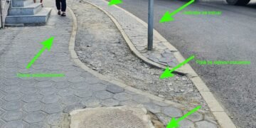 FOTO: Reabilitare sau bătaie de joc? APTA arată cum Poitiers, Tudor Vladimirescu și Mitropolit Varlaam au devenit capcane pentru pietoni și categorii vulnerabile