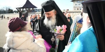 Taina Sfântului Maslu oficiată de PS Antonie, la Mănăstirea Hadâmbu din Iași