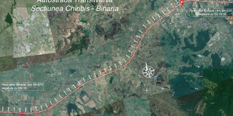 Progres accelerat pe Autostrada A3 Transilvania: tronsonul Chiribiș – Biharia a ajuns la 35% execuție
