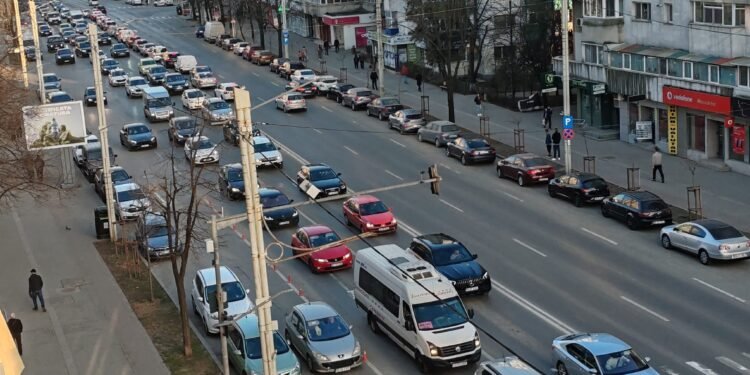 Trafic infernal în Iasi: coloane de mașini pe sensul spre Pacurari