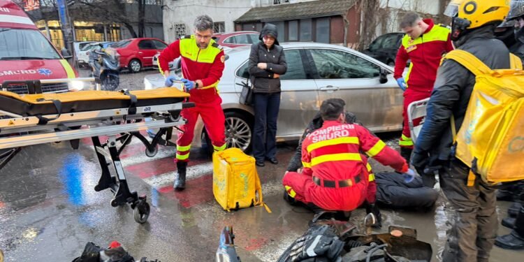 Accident rutier la Bucsinescu: Coliziune între un autoturism și un scuter