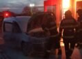 Autoutilitară cuprinsă de flăcări la Dorohoi. Mamă și copil, salvați la timp