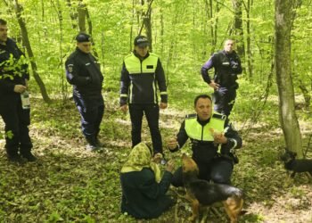 Rătăcită, slăbită, dar nu singură: câinii care au stat lângă bunică până a fost salvată