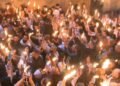 Ceremonia primirii Sfintei Lumini la Mormântul Învierii din Ierusalim