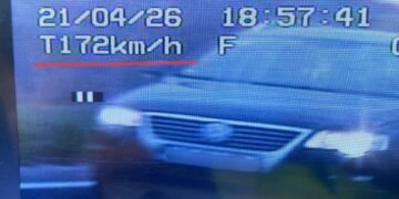 Sofer incepator prins gonind cu 172 km/h pe un drum national din Vaslui