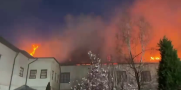 Incendiu violent la Mănăstirea Bistrița din județul Vâlcea