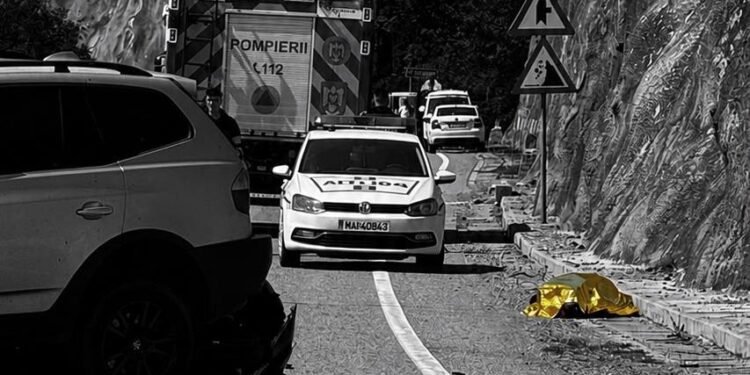 Tragedie pe DN6: polițiștii chemați la un accident au descoperit că victima era chiar colegul lor