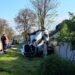 Vaslui | Accident spectaculos pe DJ 248, în Rateșu Cuzei. O mașină s-a răsturnat și a lovit un stâlp de electricitate
