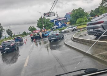 Accident rutier produs în zona Rond Păcurari din municipiul Iași