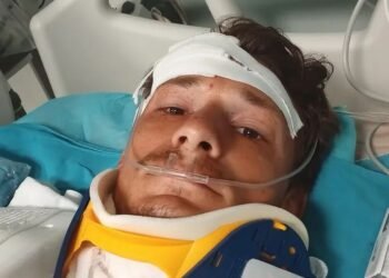 FOTO: Accident grav pentru Adrian Sovea, tânărul ieșean care alerga pentru copiii instituționalizați: „Astăzi am văzut moartea cu ochii mei”