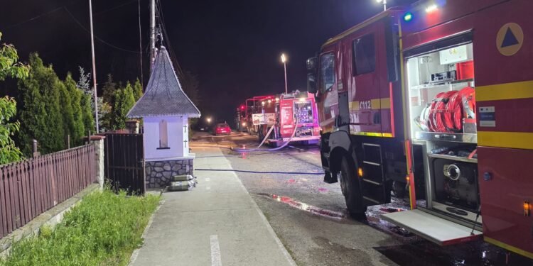 Neamț | Pompierii s-au luptat 6 ore cu flăcările dupa un incendiu izbucnit la o gospodărie din Dobreni