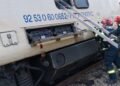 Locomotiva unui tren cu pasageri a luat foc în județul Vâlcea
