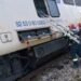 Locomotiva unui tren cu pasageri a luat foc în județul Vâlcea