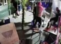 VIDEO: Scandal pe terasa unui bar din judetul Botoșani. Un pădurar a fost filmat în timp ce răstoarnă mesele și se ia la bătaie