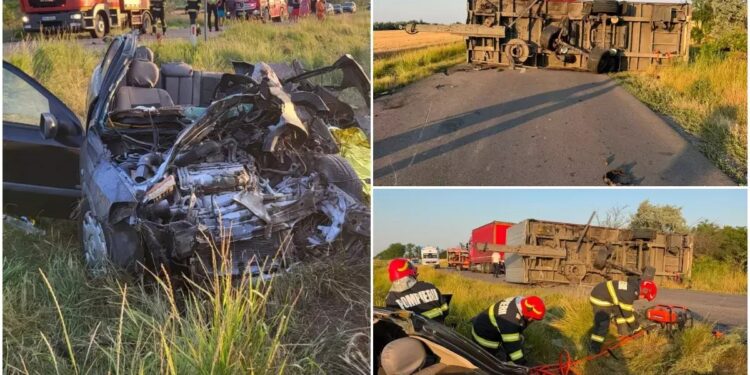 Destin frânt într-o clipă! Doi soți au murit după ce remorca unui TIR s-a desprins și le-a zdrobit mașina