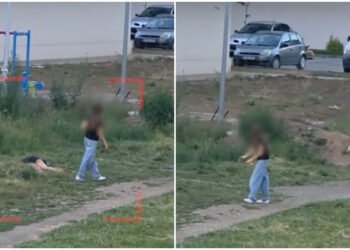 Imagini revoltătoare: o adolescentă s-a prăbușit pe stradă, iar prietenele au abandonat-o