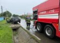 Accident rutier la Vorona Nouă. Un șofer a ajuns la spital după ce a ieșit cu mașina de pe carosabil