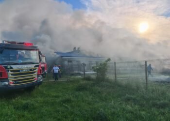 Incendiu devastator la o fermă din Milișăuți. Mii de metri pătrați au fost cuprinși de flăcări, sute de animale s-au aflat în pericol