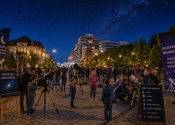Spectacol cosmic în centrul Iașului! Pietonalul Ștefan cel Mare devine pentru o noapte cel mai mare observator astronomic în aer liber