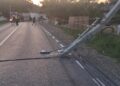 Camion răsturnat în Neamț după ce a rupt stâlpi de electricitate și o conductă de gaz. O tânără a fost descarcerată