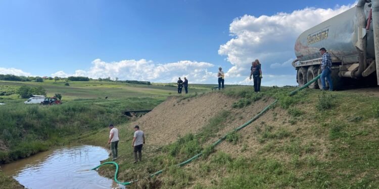 Poluare accidentală cu erbicid pe râul Cozancea, în județul Botoșani