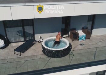 „Ultima baie” înainte de arest. Fugar internațional, ridicat din piscina de pe balcon