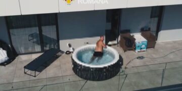 „Ultima baie” înainte de arest. Fugar internațional, ridicat din piscina de pe balcon