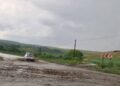 Precipitații abundente în județul Vaslui. Apa a inundat sediul Poliției Municipale Vaslui și a năvălit pe mai multe drumuri naționale și județene
