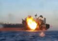 Explozie la un petrolier în Marea Neagră, în apropiere de Sulina. Echipajul a fost salvat, iar nava este cuprinsă de flăcări