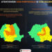 ANM a emis avertizări Cod galben și Cod portocaliu de furtuni și ploi torențiale. Mai multe regiuni din țară, vizate de fenomene meteo severe