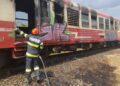 Incendiu la un automotor în Gara de Nord din Timișoara. Pompierii au intervenit de urgență
