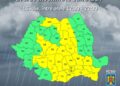 Cod galben de furtuni și ploi torențiale, miercuri. Avertizarea este valabilă până la ora 22:00