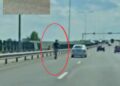 Trotinetă electrică surprinsă pe autostradă. Polițiștii reamintesc că astfel de vehicule nu au voie să circule pe drumurile de mare viteză