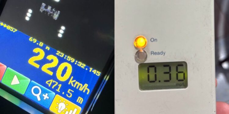 „A apăsat accelerația până la 220 km/h”. Motociclist băut, prins de polițiști pe Autostrada Soarelui în drum spre mare