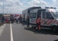 Plan Rosu de Intervenție în Călărași. Autocar cu 60 de persoane, implicat într-un accident cu un TIR