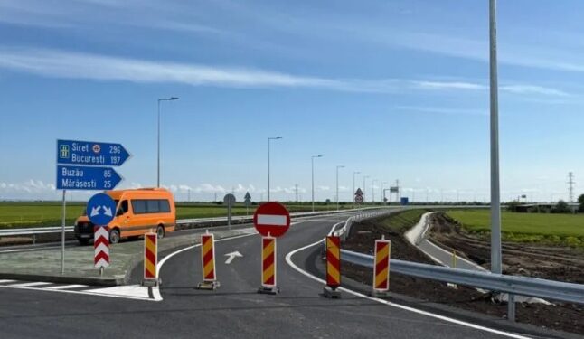 Centura de Nord a Focșaniului, tot mai aproape de inaugurare. Drumul de legătură cu Autostrada A7 ar putea fi deschis în august