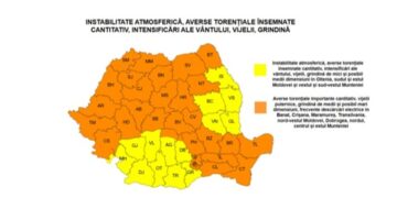 După caniculă urmează furtuni violente în România