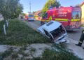 Triciclu izbit într-un cap de pod, la Dumbrăvița. O persoană a ajuns la spital