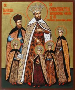  16 august Constantin Brâncoveanu și familia sa, pictură de Pârvu Mutu