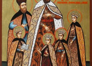 Constantin Brâncoveanu și familia sa, pictură de Pârvu Mutu