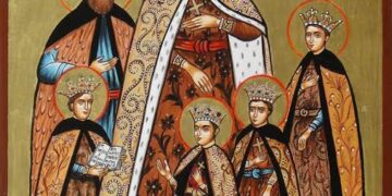 Constantin Brâncoveanu și familia sa, pictură de Pârvu Mutu