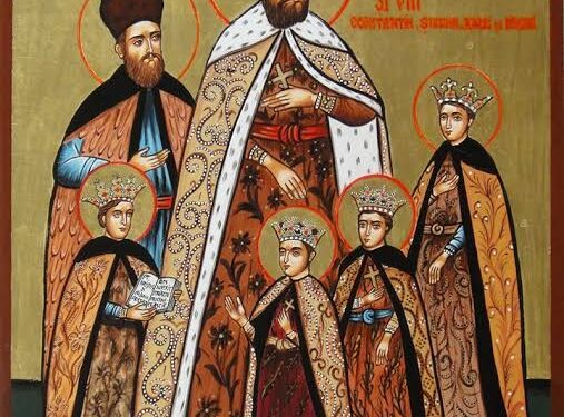 Constantin Brâncoveanu și familia sa, pictură de Pârvu Mutu